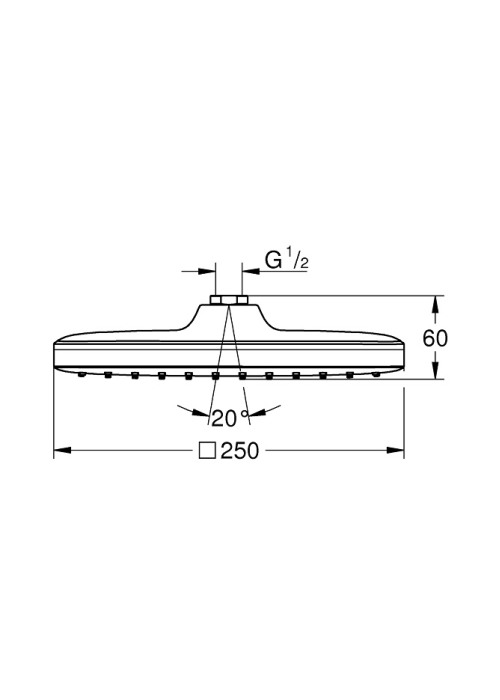 верхній душ Grohe Tempesta 250 Cube (26681000)