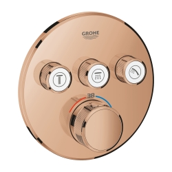 Термостат скрытого Grohe Grohtherm SmartControl монтажа на 3 выхода (29121DA0) Бронза