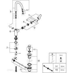 Змішувач для раковини L-розміру Grohe QuickFix Start 24203002