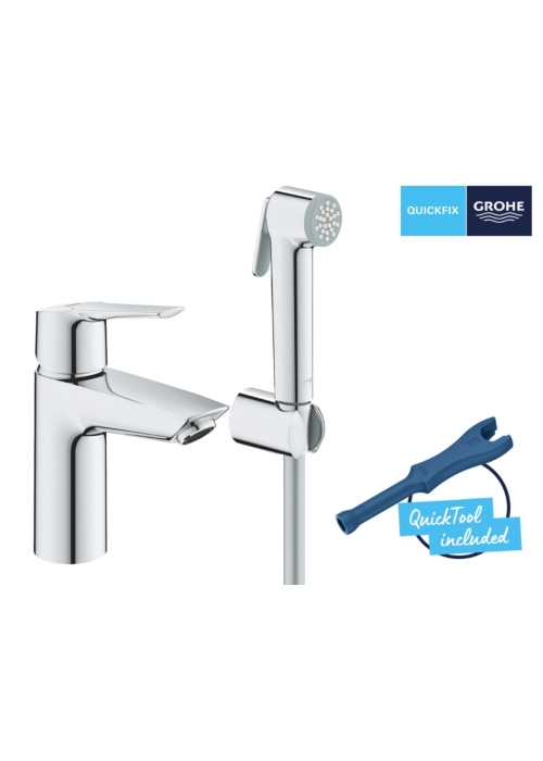 Змішувач для раковини з гігієнічним душем Grohe QuickFix Start 23123003