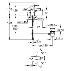 Змішувач для біде Grohe QuickFix Start Edge 23345001