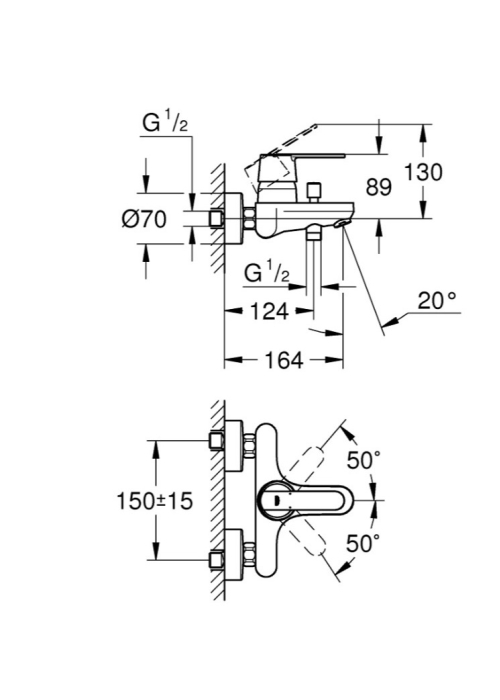 Змішувач для ванни Grohe QuickFix Get 32887000