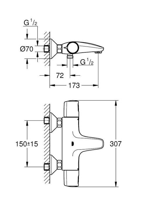 Термостат для ванны Grohe QuickFix Precision Trend New 34227002