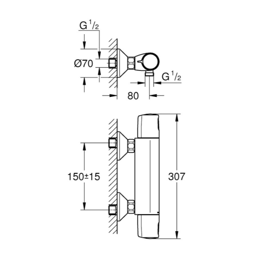 Термостат для душу Grohe QuickFix Precision Trend New 34229002