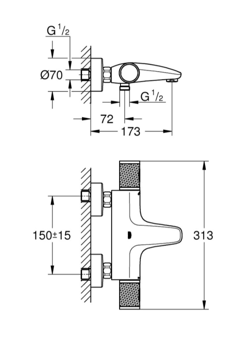 Термостат для ванны Grohe QuickFix Precision Feel 34788000