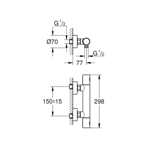 Термостат для душу Grohe QuickFix Precision Get 34773000