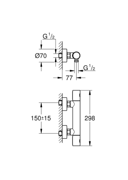 Термостат для душа Grohe QuickFix Precision Get 34773000