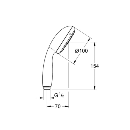 Ручний душ, 1 режим струменю Grohe QuickFix Vitalio Start 27940000