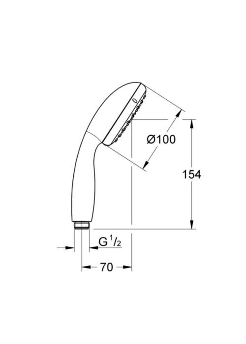 Ручной душ, 1 режим струи Grohe QuickFix Vitalio Start 27940000