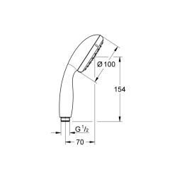 Ручний душ, 2 режими струменю Grohe QuickFix Vitalio Start 27946000