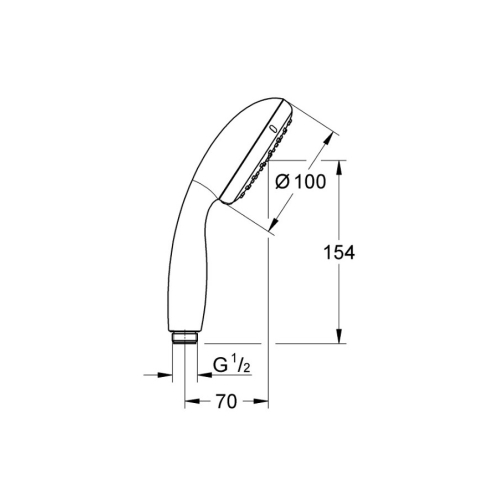 Ручний душ, 2 режими струменю Grohe QuickFix Vitalio Start 27946000