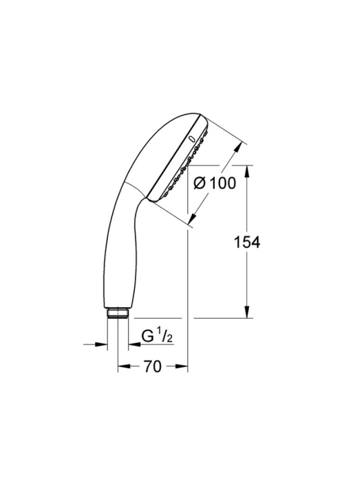 Ручной душ, 2 режима струи Grohe QuickFix Vitalio Start 27946000