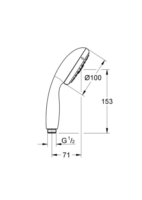 Ручний душ, 3 режими струменю Grohe QuickFix Vitalio Start 26031000