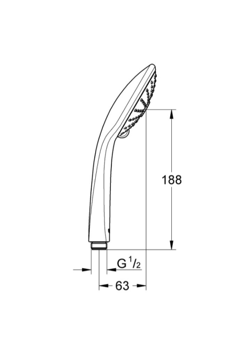 Ручной душ, 3 режима струи Grohe QuickFix Vitalio Joy 27319000