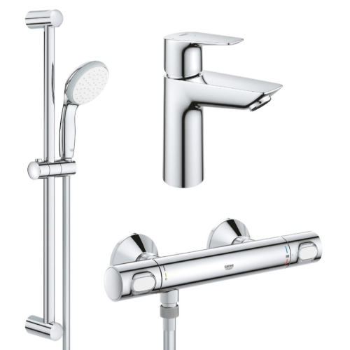 Комплект смесителей для душа с термостатом Grohe QuickFix Precision Flow&Start Edge ColdStart