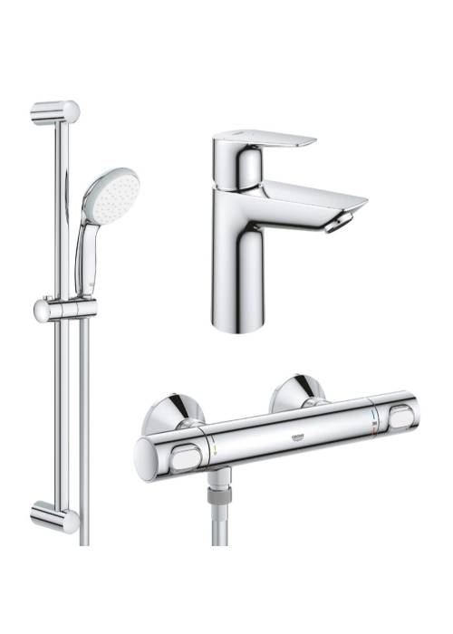 Комплект смесителей для душа с термостатом Grohe QuickFix Precision Flow&Start Edge ColdStart