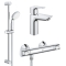 Комплект смесителей для душа с термостатом Grohe QuickFix Precision Flow&Start Edge ColdStart