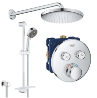 Душевая система скрытого монтажа с термостатом Grohe QuickFix Grohtherm SmartControl&Vitalio Start 250 Round RU202801R2