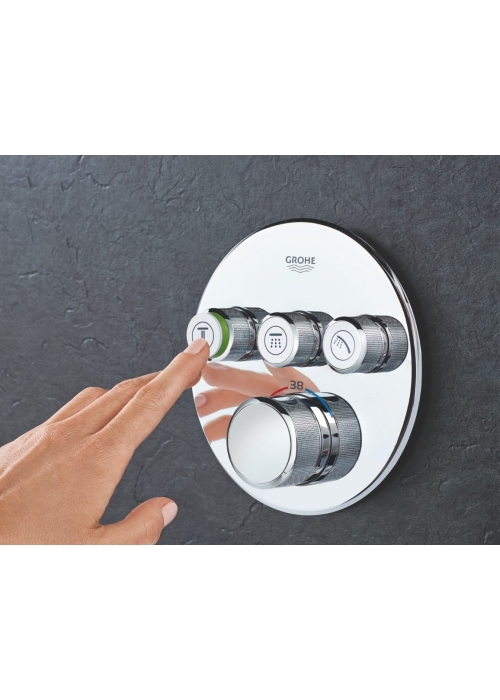 Душова система прихованого монтажу з термостатом Grohe QuickFix Grohtherm SmartControl&Vitalio Start 250 Round UA202801R3