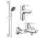 Комплект змішувачів для ванної кімнати Grohe QuickFix Start Edge UA202501SQ