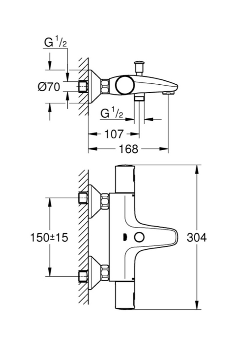 Термостат для ванны Grohe QuickFix Precision Start 34598000