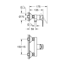 Змішувач для душу Grohe QuickFix Start Edge 24197001