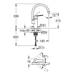 Змішувач для кухні Grohe QuickFix Start 30469000