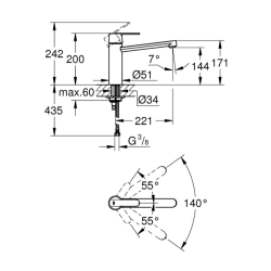 Змішувач для кухні Grohe QuickFix Get 30196000