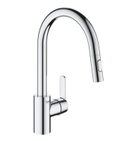 Змішувач для кухні з висувним виливом Grohe QuickFix Get 31484001