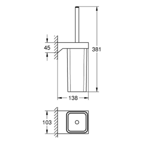 Єршик туалетний Grohe Selection Cube 40857000