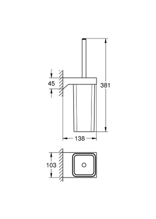 Єршик туалетний Grohe Selection Cube 40857000