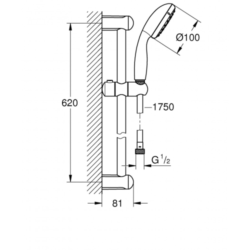 Душовий гарнітур Grohe New Tempesta 100 27598001