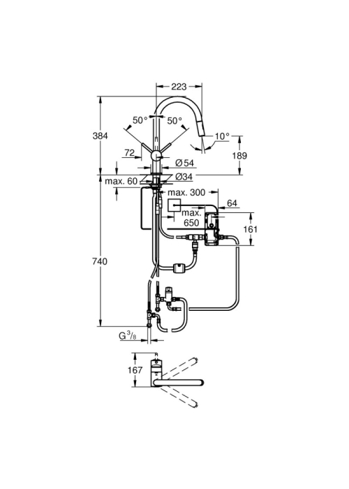 Змішувач для кухні Grohe Minta Touch 31358002