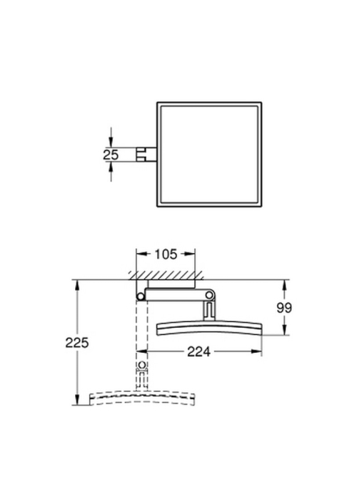 Дзеркало косметичне Grohe Selection Cube 40808000