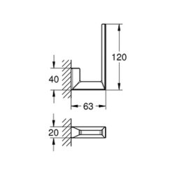 Тримач для туалетного паперу Grohe Selection Cube 40784000