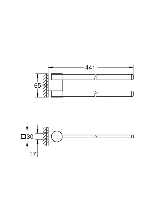 Подвійний тримач для рушників Grohe Selection 41063000