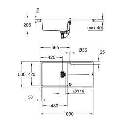 Кухонна мийка Grohe EX Sink K400 31641AP0