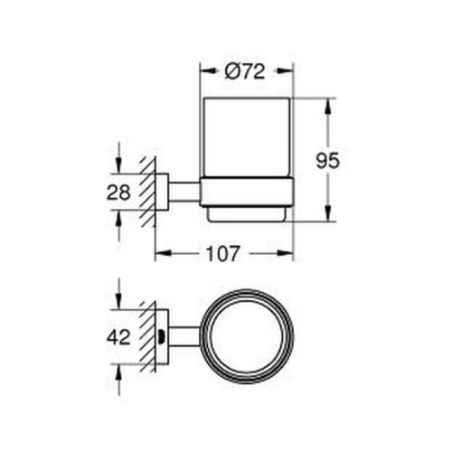 Склянка Grohe Essentials Cube 40755001