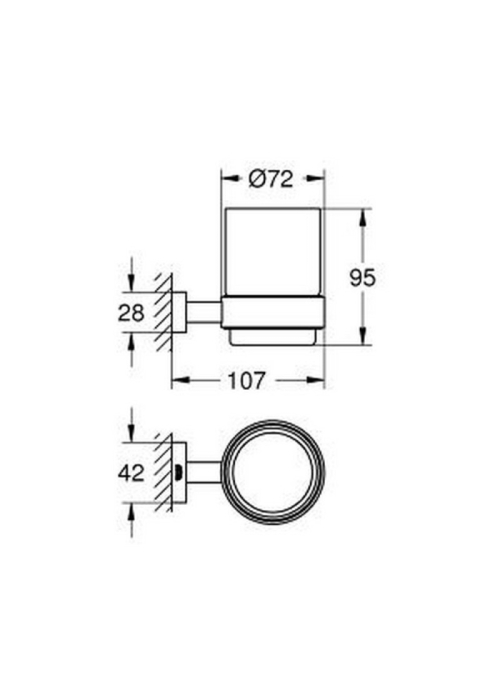 Склянка Grohe Essentials Cube 40755001