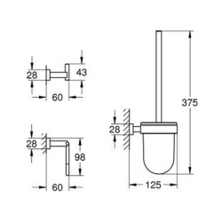 Набір аксесуарів City 3 в 1 Grohe Essentials Cube 40757001