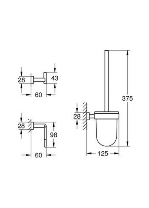 Набір аксесуарів City 3 в 1 Grohe Essentials Cube 40757001