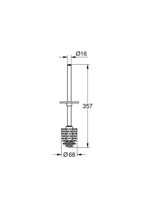 Туалетний йоржик Grohe Selection Cube, 40868000