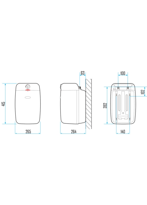 Водонагрівач Aquahot Compact 10 л (142601021205011) під мийкою