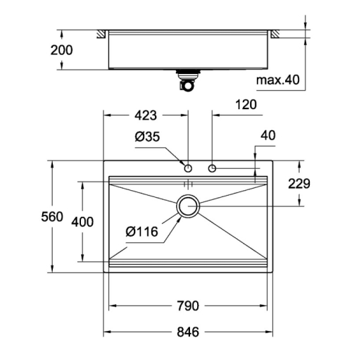 Кухонна мийка Grohe Sink K800 31584SD0