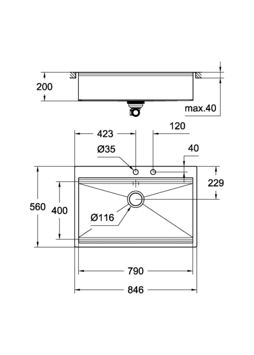 Кухонна мийка Grohe Sink K800 31584SD0