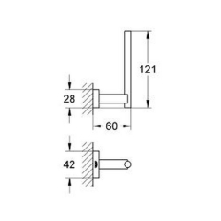 Тримач для туалетного паперу Grohe Essentials Cube 40623001