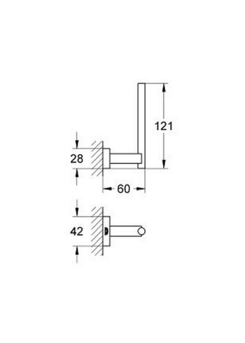 Тримач для туалетного паперу Grohe Essentials Cube 40623001