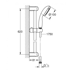 Душовий гарнітур Grohe New Tempesta 100 27853001