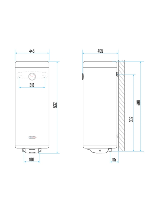 Водонагреватель Aquahot Slim 30 л (142604180105011)