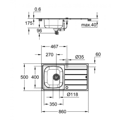 Мойка из нержавеющей стали Grohe Sink K200 31552SD1